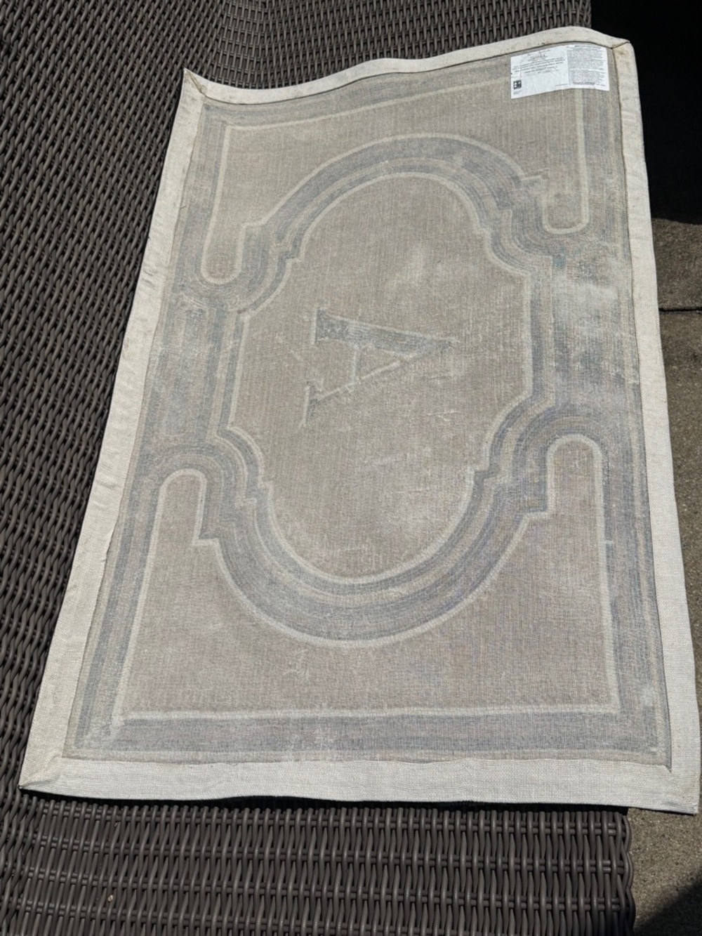 Frontgate Monogrammed 'A' Indoor/Outdoor Rug - Picture 14 of 15